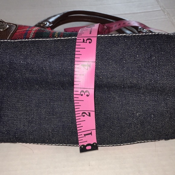 Tartan Shoulder / Crossbody Bag Red White&Blue Messenger over shld or Long Strap - Picture 7 of 17